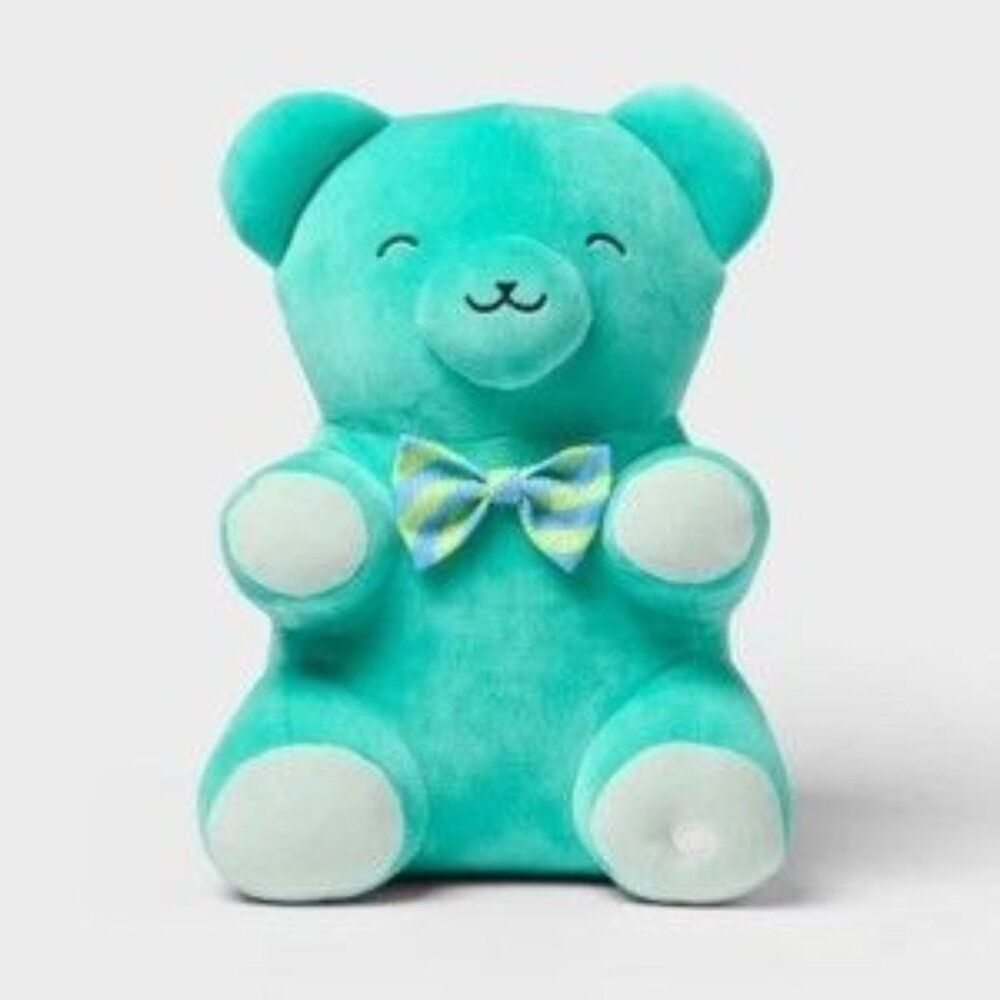 Gummy Bear Light Up Stuffed Plush Pillow Fort Soft Blueish Green